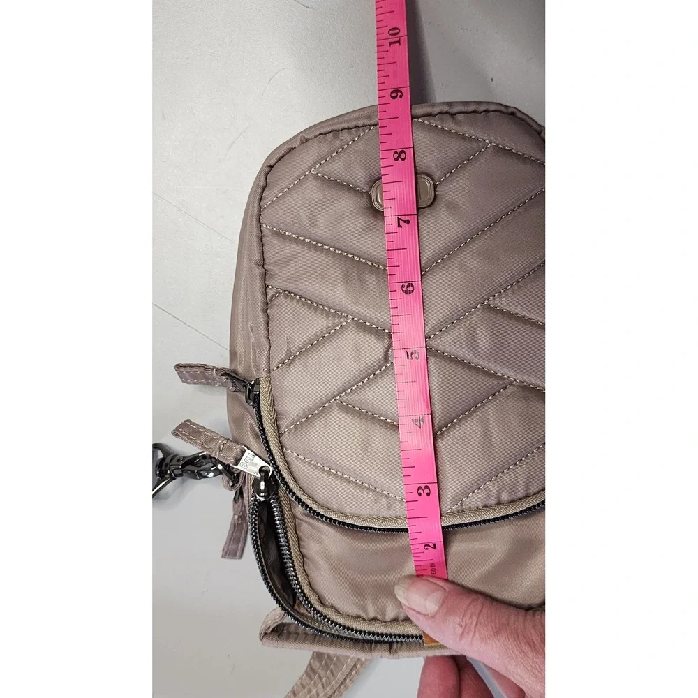 Lug Skeeter Crossbody Bag Womens Small Taupe Excellent